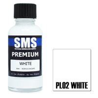 SMS PL02 WHITE PREMIUM ACRYLIC LACQUER GLOSS PAINT 30ML