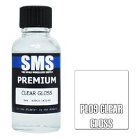 SMS PL09 CLEAR GLOSS PREMIUM ACRYLIC LACQUER PAINT 30ML