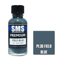 SMS PL36 FIELD BLUE PREMIUM ACRYLIC LACQUER FLAT PAINT 30ML