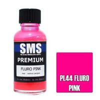 SMS PL44 FLURO PINK PREMIUM ACRYLIC LACQUER PAINT 30ML