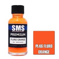 SMS PL46 FLURO ORANGE PREMIUM ACRYLIC LACQUER PAINT 30ML