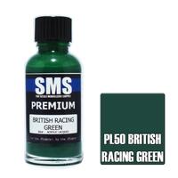 SMS PL50 BRITISH RACING GREEN RAL6005 PREMIUM ACRYLIC LACQUER GLOSS PAINT 30ML