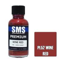 SMS PL52 WINE RED PREMIUM ACRYLIC LACQUER PAINT 30ML