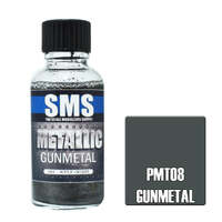 SMS PMT08 GUNMETAL METALLIC ACRYLIC LACQUER PAINT 30ML