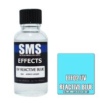 SMS EF02 UV REACTIVE BLUE - GLOWS BLUE UNDER BLACKLIGHT EFFECTS ACRYLIC LACQUER 30ML