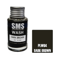 SMS PAINTS PLW04 DARK BROWN WEATHERING WASH OIL BASED 30ML