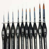 SMS PAINTS BSET01 SABLE PAINT BRUSH SET 10 PACK