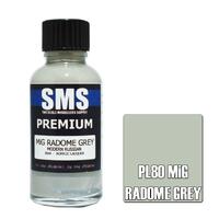 SMS PL80 MiG RADOME GREY MODERN RUSSIAN PREMIUM ACRYLIC LACQUER FLAT PAINT 30ML