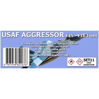 SMS SET11 USAF AGGRESSOR F15-F16 FLEET COLOUR SET 4x30ML