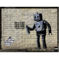 URBAN ART - BANKSY'S GRAFFITI - TAGGING ROBOT 1000PC JIGSAW PUZZLE