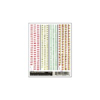 WOODLAND SCENICS DT504 TUSCAN AND PLAYBILL DRY TRANSFER DECALS 1/16 3/32 1/8 3/16 INCH LETTERS AND NUMBERS