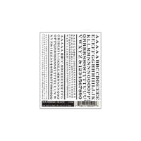 WOODLAND SCENICS DT505 RR ROMAN DRY TRANSFER DECALS 1/16 3/32 1/8 3/16 INCH BLACK LETTERS AND NUMBERS