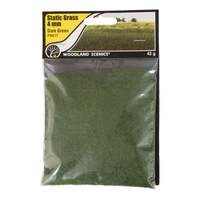 WOODLAND SCENICS FS617 STATIC GRASS 4MM DARK GREEN 42G