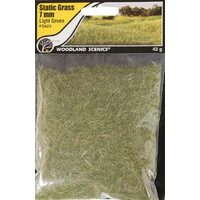 WOODLAND SCENICS FS623  STATIC GRASS 7MM LIGHT GREEN