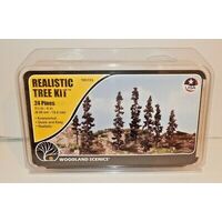 WOODLAND SCENICS TR1113 REALISTIC TREE KIT 2 1/2INCH- 6INCH FOREST GREEN TREES 24 PINES