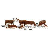 WOODLAND SCENICS A1843 HEREFORD COWS HO SCALE