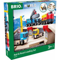 BRIO WORLD 33210 RAIL AND ROAD LOADING SET 32PC