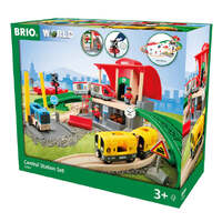 BRIO WORLD 33989 CENTRAL STATION SET 37 PIECE PLAYSET