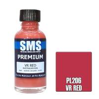 SMS PAINTS PL206 VR RED PREMIUM ACRYLIC LACQUER 30ML