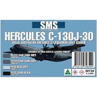 SMS SET28 RAAF HERCULES C-130J-30 COLOUR SET OF 4 ACRYLIC PAINTS