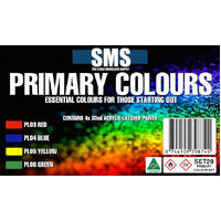 SMS SET29 PRIMARY COLOURS SET OF 4 ACRYLIC PAINTS