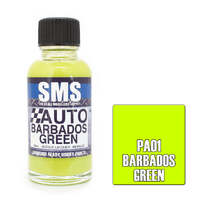 SMS PA01 AUTO COLOUR BARBADOS GREEN ACRYLIC LAQUER PAINT 30ML