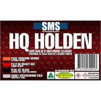 SMS DDASET04 HQ HOLDEN COLOUR SET 4  ACRYLIC PAINT TANGERINE