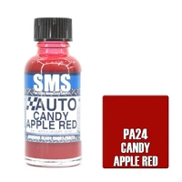 SMS PAINTS PA24 AUTO COLOUR CANDY APPLE RED ACRYLIC LAQUER GLOSS PAINT 30ML