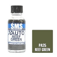 SMS PAINTS PA25 AUTO COLOUR REEF GREEN ACRYLIC LAQUER METALIC PAINT 30ML