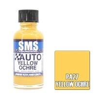 SMS PAINTS PA27 AUTO COLOUR YELLOW OCHRE ACRYLIC LAQUER GLOSS PAINT 30ML