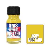 SMS AC09 ADVANCE ACRYLIC LAQUER PAINT MUSTARD GLOSS 10ML