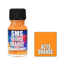 SMS PAINTS AC13 ADVANCE ACRYLIC LAQUER PAINT ORANGE GLOSS 10ML