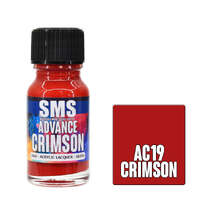 SMS PAINTS AC19 ADVANCE ACRYLIC LAQUER PAINT CRIMSON GLOSS