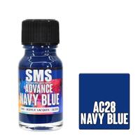 SMS AC28 ADVANCE ACRYLIC LAQUER PAINT NAVY BLUE GLOSS 10ML