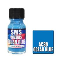 SMS PAINTS AC30 ADVANCE ACRYLIC LAQUER PAINT OCEAN BLUE GLOSS 10ML