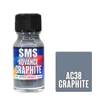 SMS AC38 ADVANCE ACRYLIC LAQUER PAINT GRAPHITE GLOSS 10ML