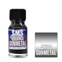 SMS AM04 ADVANCE ACRYLIC LAQUER PAINT GUNMETAL 10ML