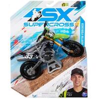 SPIN MASTER SX SUPERCROSS AUSTIN FORKNER 33 1/10 SCALE DIRT BIKE MODEL