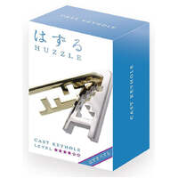 HANAYAMA HUZZLE CAST KEYHOLE DISASSEMBLE AND ASSEMBLE TYPE METAL PUZZLE DIFFICULTY  LEVEL 4