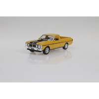 DDA DDA2488 1971 FORD XY GT UTE YELLOW OCHRE FULLY DETAILED OPENING DOORS BONNET AND TAILGATE 1/24 SCALE DIECAST MODEL