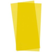 EVERGREEN SCALE MODELS 9904 YELLOW TRANSPARENT SHEET .01X6X12 SHEET STYRENE 2 SHEETS