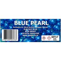 SMS SET17 BLUE PEARL COLOUR SET 4x30ML