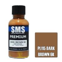 SMS PL115 DARK BROWN 6K WWII RUSSIAN PREMIUM ACRYLIC LACQUER FLAT PAINT 30ML