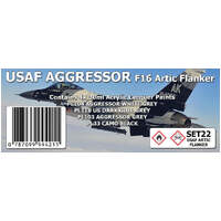 SMS SET22 USAF AGGRESSOR F16 ARTIC FLANKER COLOUR SET 4x30ML