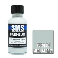 SMS PL120 US MEDIUM GREY FS36375 PREMIUM ACRYLIC LACQUER FLAT PAINT 30ML