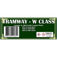 SMS TWSET01 TRAMWAY - W CLASS COLOUR SET 3x30ML ACRYLIC PAINT SET