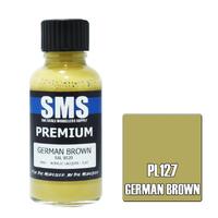 SMS PL127 GERMAN BROWN RAL8020 PREMIUM ACRYLIC LACQUER FLAT PAINT 30ML