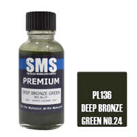 SMS PL136 DEEP BRONZE GREEN BSC24 PREMIUM ACRYLIC LACQUER FLAT PAINT 30ML