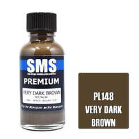 SMS PL148 VERY DARK BROWN SCC1A PREMIUM ACRYLIC LACQUER FLAT PAINT 30ML