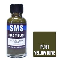 SMS PL161 YELLOW OLIVE RAL6014 PREMIUM ACRYLIC LACQUER FLAT PAINT 30ML